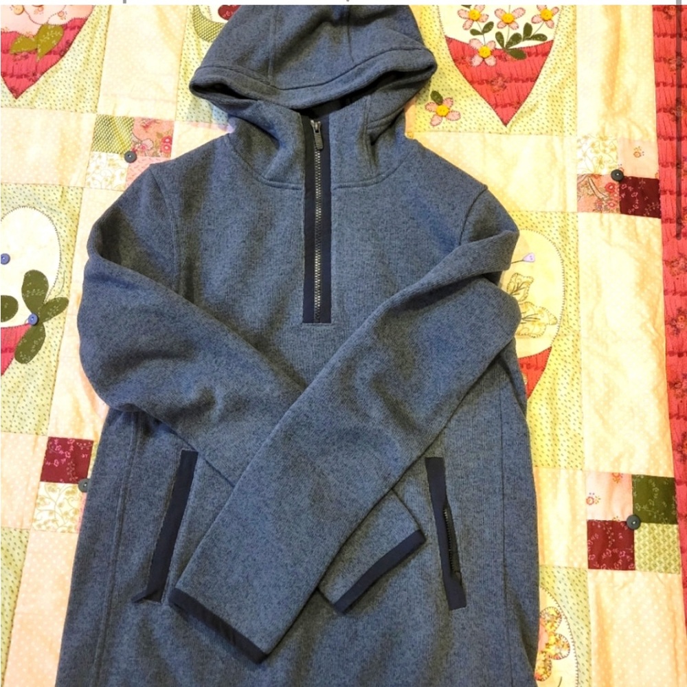 WOOL - LULULEMON wool- blend Hoodie half zip pullover sweater jumper - Size 6
